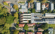 Falcon Lodge seen from above